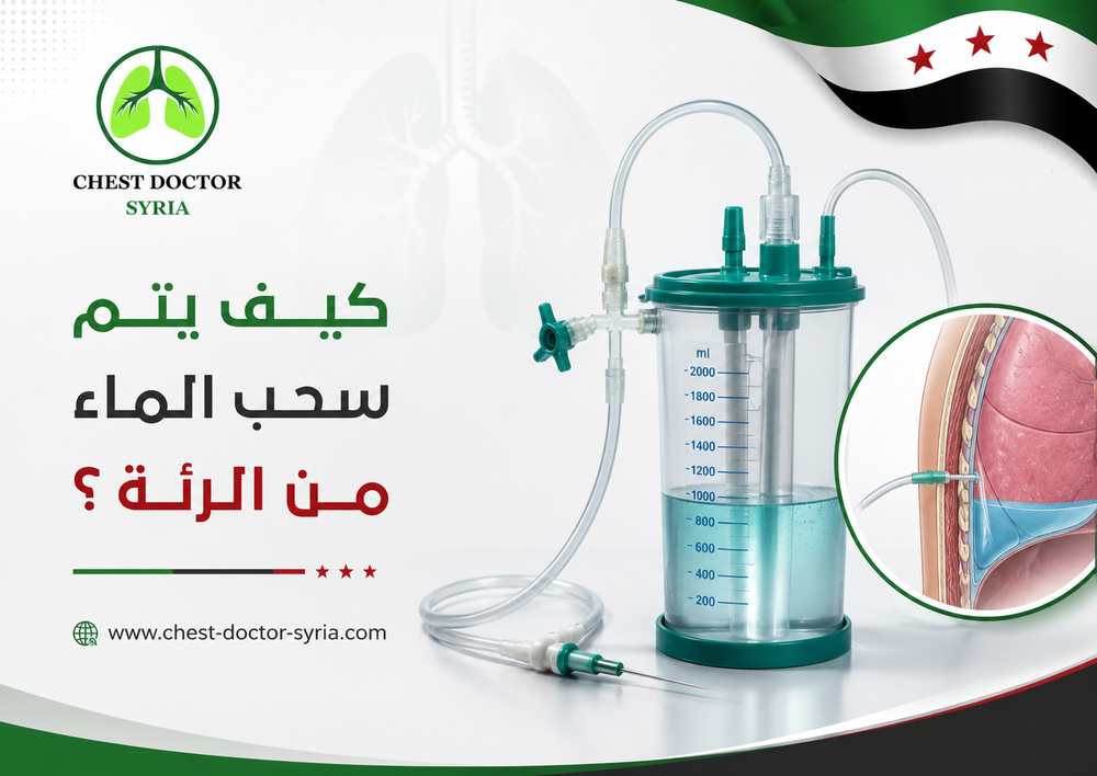 كيف يتم سحب الماء من الرئة؟